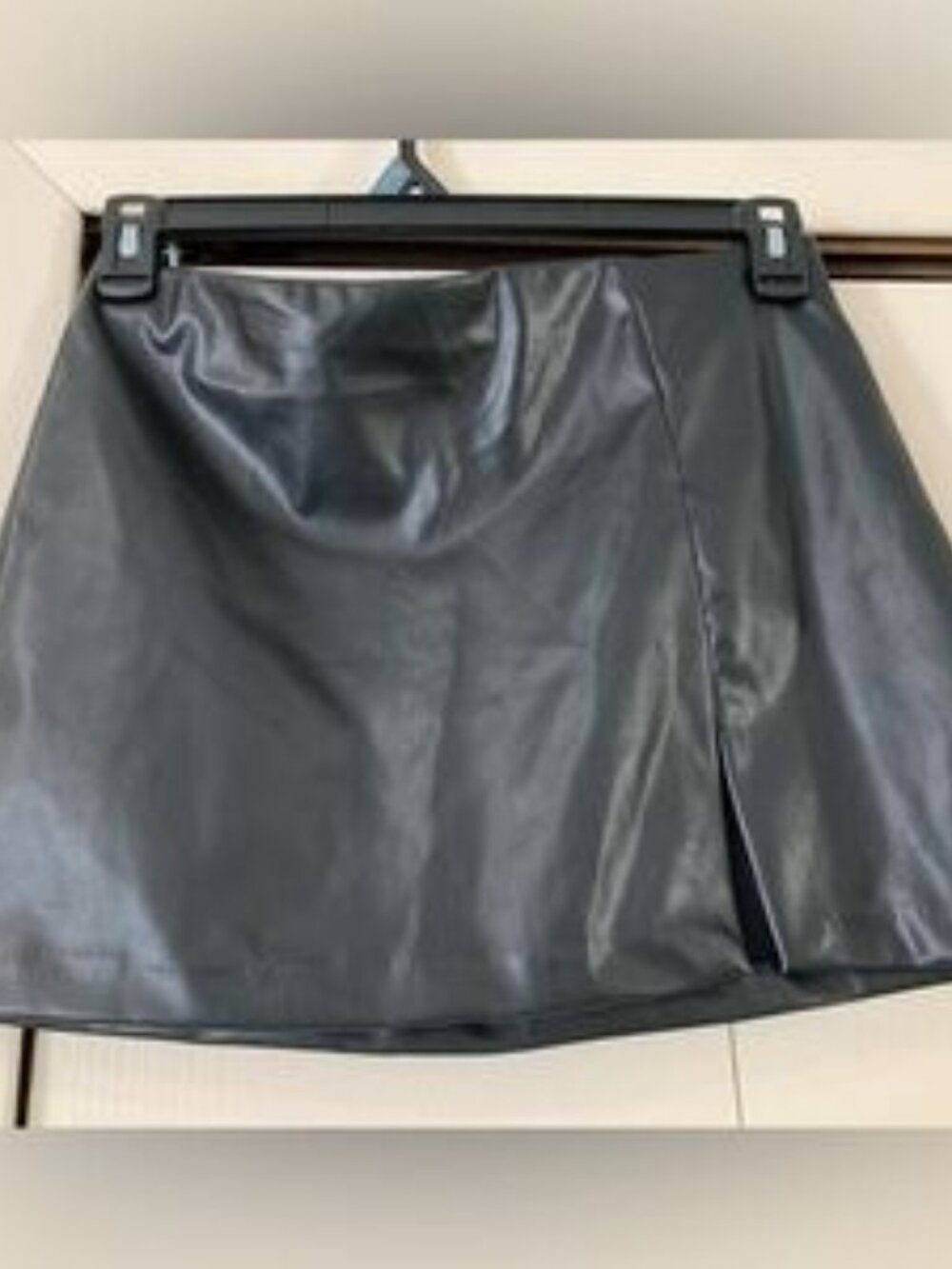 Black Faux Leather Mini Skirt